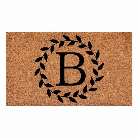 Calloway Mills Monogram Door Mat, Black, Natural, 36 in W x 72 in L 108203672B
